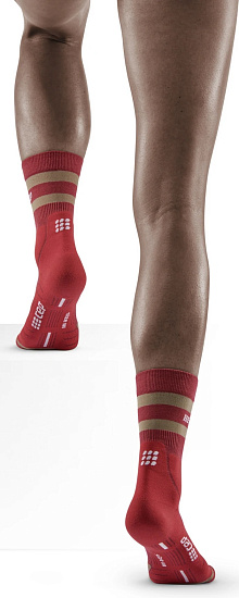 Носки женские CEP C053HW в стиле 80-х красный/песочный - Фото 5 большая