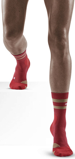 Носки женские CEP C053HW в стиле 80-х красный/песочный - Фото 6 большая