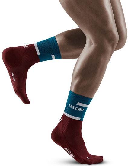 Носки мужские CEP C104M сине-зеленый/бордовый - Фото 4 большая