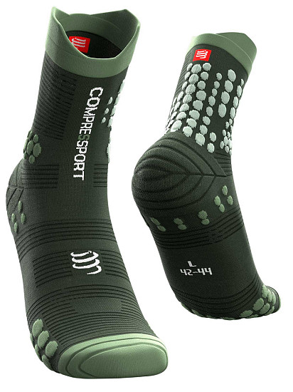 Носки Compressport V3 Trail High Зеленый - Фото 1 большая