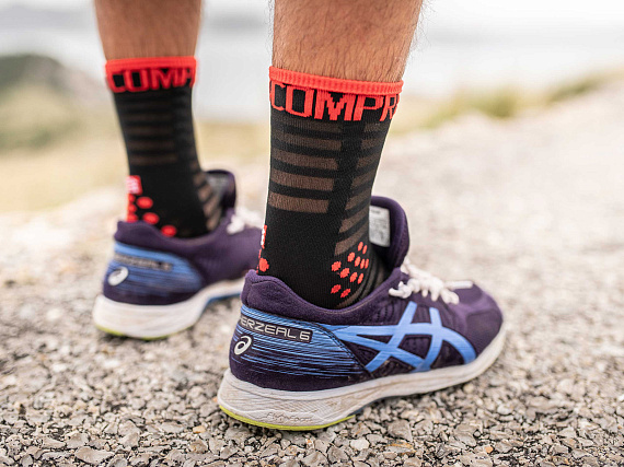 Носки Compressport Run Ultralight High v3 Черный - Фото 5 большая