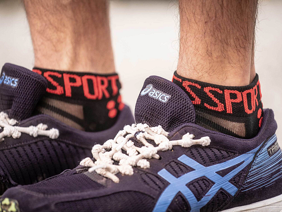 Носки Compressport Run Ultralight Low v3 Черный - Фото 3 большая