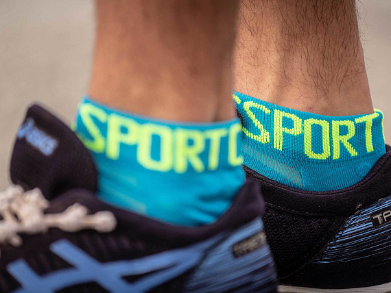 Носки Compressport Run Ultralight Low v3 Синий - Фото 4 большая