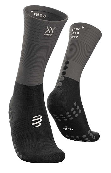 Носки Compressport Mid Compression Черный/Серый - Фото 1 большая