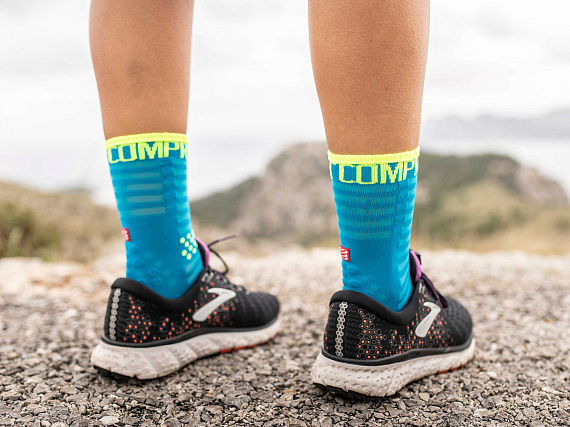 Носки Compressport Run Ultralight High v3 Голубой  - Фото 4 большая