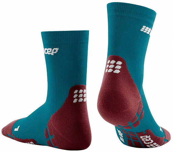 Носки мужские CEP Ultralight Short C2UUM Petrol/Dark red - Фото 2 большая