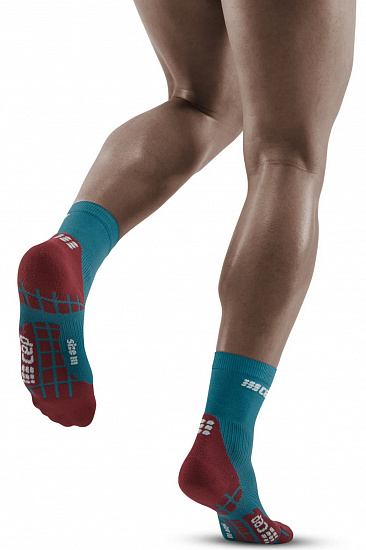 Носки мужские CEP Ultralight Short C2UUM Petrol/Dark red - Фото 4 большая