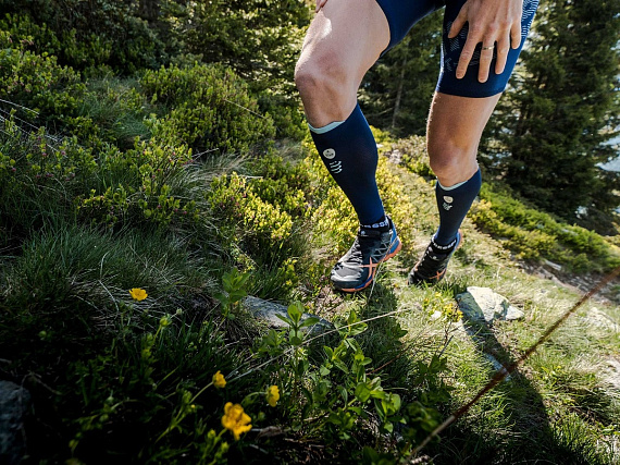 Гетры Compressport R2 Oxygen Blue - Фото 6 большая