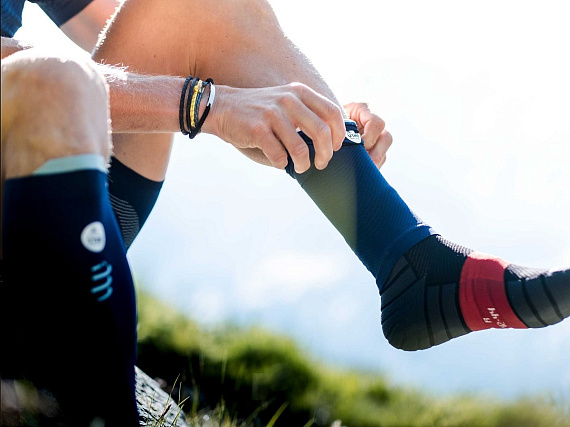 Гетры Compressport R2 Oxygen Blue - Фото 4 большая