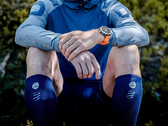 Гольфы Compressport Race&Recovery Blue - Фото 3 большая