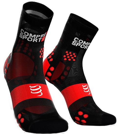 Носки Compressport Run Hi Ultralight V3 Черный - Фото 1 большая