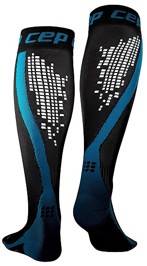 Компрессионные гольфы женские CEP Nighttech для бега со светоотражателями - Фото 2 большая