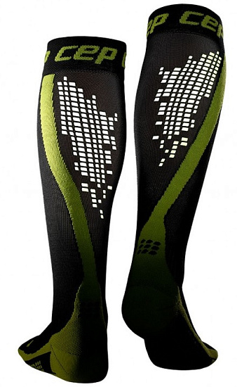 Компрессионные гольфы женские CEP Nighttech для бега со светоотражателями - Фото 1 большая