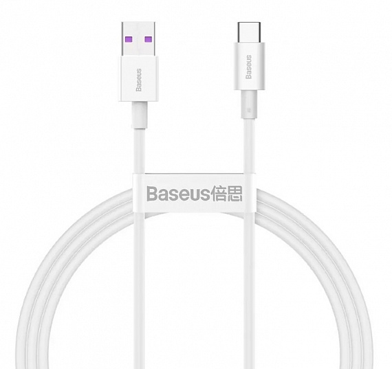 Кабель Baseus USB Type-C Superior Series 1м White - Фото 1 большая