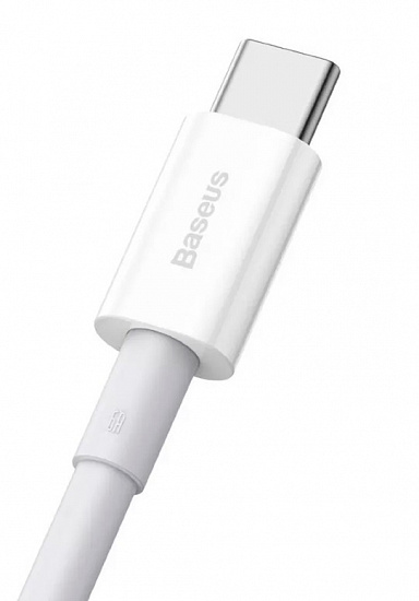 Кабель Baseus USB Type-C Superior Series 1м White - Фото 2 большая