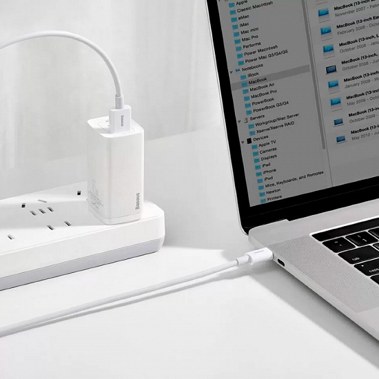 Кабель Baseus USB Type-C Superior Series 1м White - Фото 6 большая