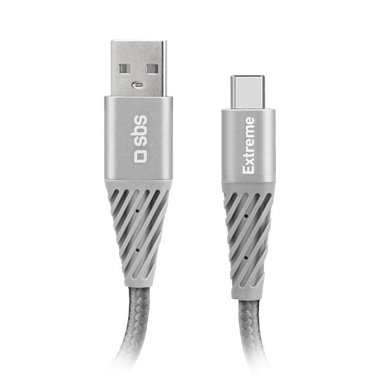 Кабель SBS USB 2.0/Type C Aramid Fibre 1,5м Серебристый - Фото 1 большая