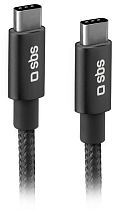 Кабель SBS Type C 2.0/Type C 2.0 1,5м Чёрный
