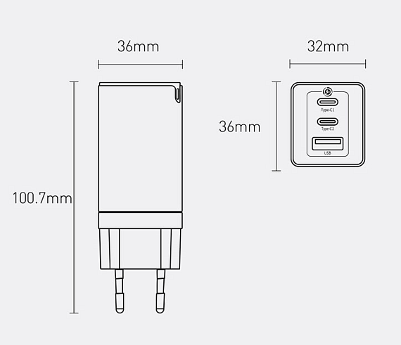 Зарядное устройство Baseus GaN3 Pro CCGP050102 White - Фото 7 большая