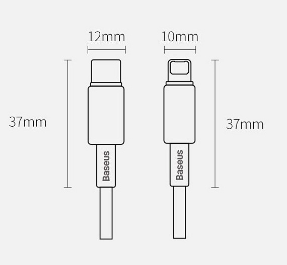 Кабель Baseus Tungsten Gold CATLWJ-A01 Type-C to iP 2m Black - Фото 7 большая