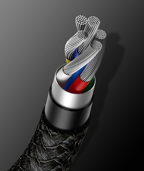 Кабель Baseus Tungsten Gold CATWJ-01 Type-C-Type-C 1m Black - Фото 7 большая
