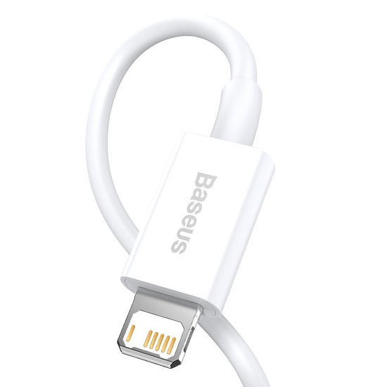 Кабель Baseus Superior Series CALYS-02 USB-IP2.4A 0.25m White - Фото 2 большая