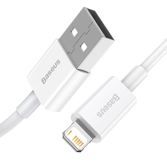 Кабель Baseus Superior Series CALYS-02 USB-IP2.4A 0.25m White - Фото 3 большая