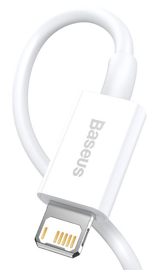 Кабель Baseus Superior Series CALYS-A02 USB-IP2.4A 1m White - Фото 3 большая