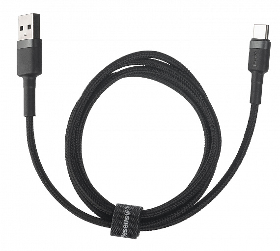 Кабель Baseus CATKLF-BG1 USB Type-C серый/чёрный - Фото 1 большая