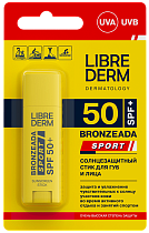 Солнцезащитный стик Librederm Bronzeada Sport для губ и лица SPF 50+