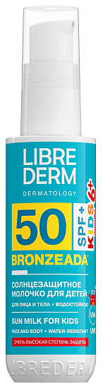 Солнцезащитное молочко Librederm Bronzeada Full Spectrum для детей SPF50+ 50 мл - Фото 1 большая