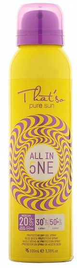 Универсальный солнцезащитный спрей That’so SPF 20/30*/50+* 100мл - Фото 1 большая