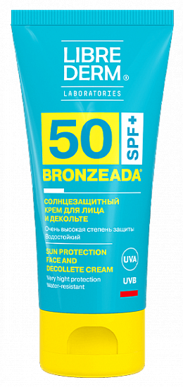 Солнцезащитный крем Librederm Bronzeada для лица и зоны декольте SPF50 (50 мл) - Фото 1 большая