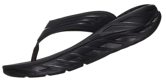Сандалии мужские Hoka Ora Recovery Flip Black/Dark Gull Gray - Фото 4 большая