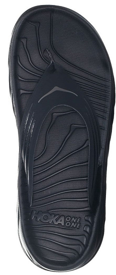 Сандалии мужские Hoka Ora Recovery Flip Black/Dark Gull Gray - Фото 5 большая