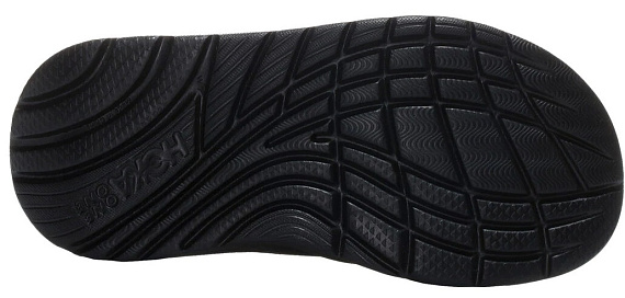 Сандалии мужские Hoka Ora Recovery Flip Black/Dark Gull Gray - Фото 6 большая