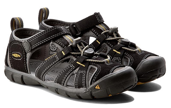 Сандалии детские Keen Seacamp II Cnx Black/Yellow - Фото 8 большая