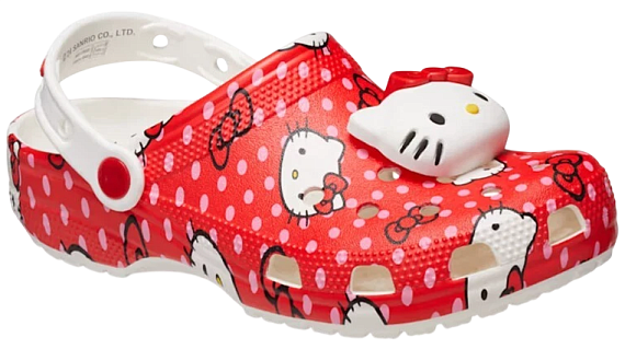Сандалии Crocs Classic Clog Hello Kitty Red - Фото 4 большая