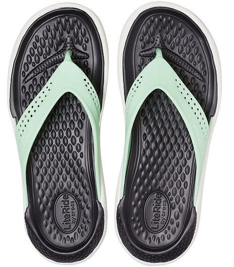 Сандалии женские Crocs LiteRide Flip Neo Mint/Almost White - Фото 4 большая