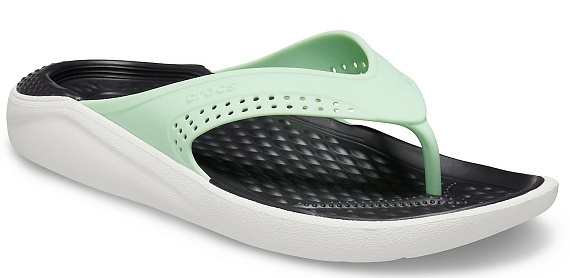 Сандалии женские Crocs LiteRide Flip Neo Mint/Almost White - Фото 6 большая