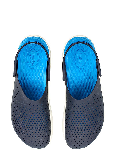 Сандалии Crocs LiteRide Clog Navy/White - Фото 4 большая