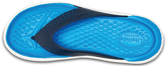 Сандалии Crocs LiteRide Flip Navy/White - Фото 4 большая