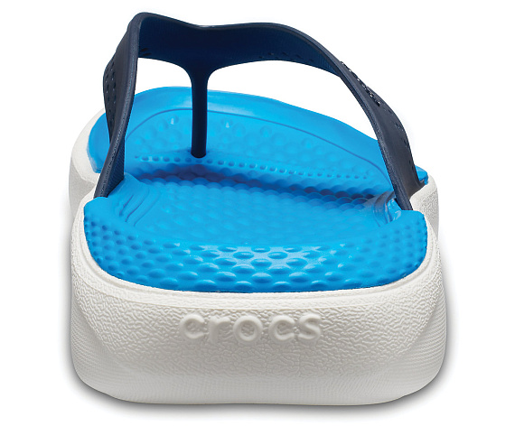 Сандалии Crocs LiteRide Flip Navy/White - Фото 6 большая