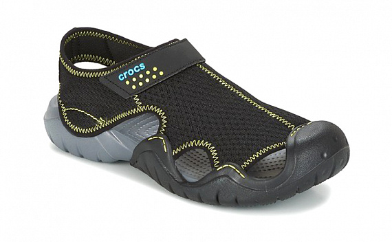 Сандалии мужские Crocs Swiftwater Sandal M Black/Charcoal - Фото 1 большая