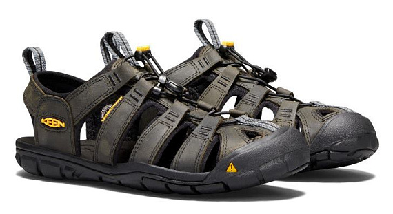 Сандалии мужские Keen Clearwater CNX Leather Magnet/Black - Фото 4 большая