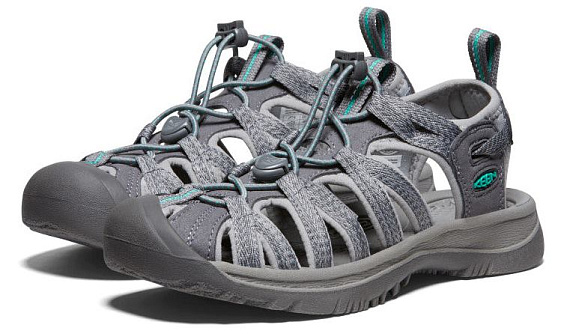 Сандалии женские Keen Whisper Medium Grey/Peacock Green - Фото 2 большая