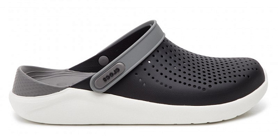 Сандалии Crocs LiteRide Clog Black/Smoke - Фото 2 большая