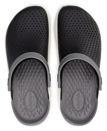 Сандалии Crocs LiteRide Clog Black/Smoke - Фото 5 большая