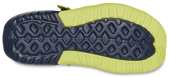 Сандалии мужские Crocs Swiftwater Mesh Deck Sandal Navy/Citrus - Фото 5 большая