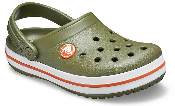 Сандалии детские Crocs Crocband Clog Army Green/Burnt Sienna - Фото 2 большая